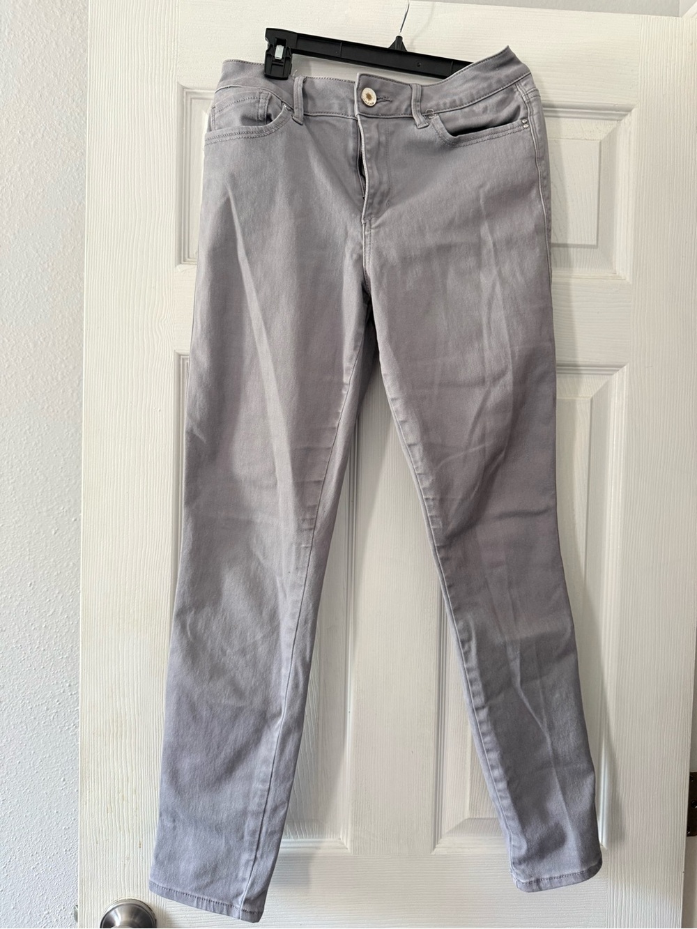 High Rise Skinny Jeans - Light Gray